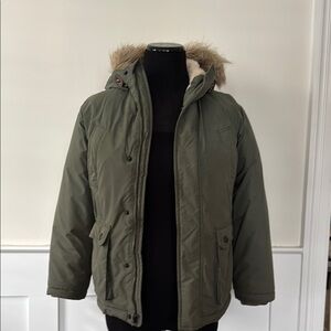 Old Navy Green Puffer Jacket with Hood